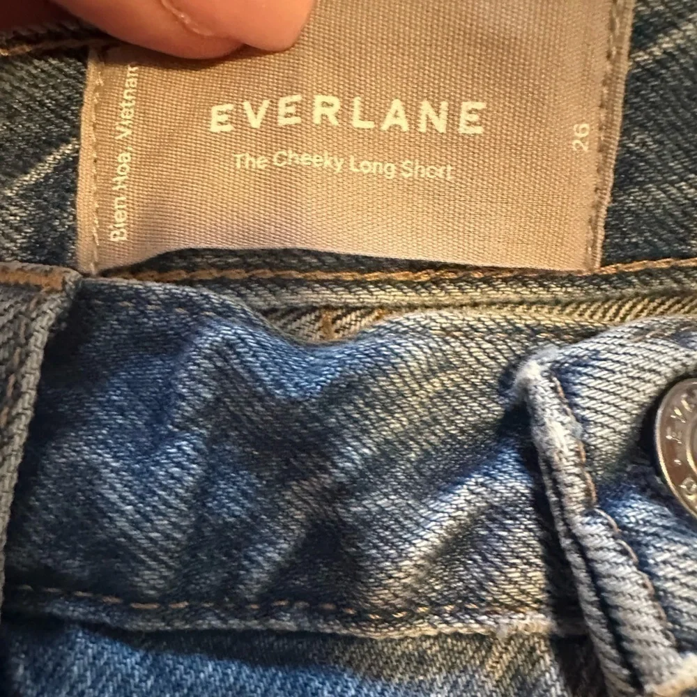 Everlane The '90s Cheeky Long High Waisted Denim Short Organic Cotton - Picture 10 of 13